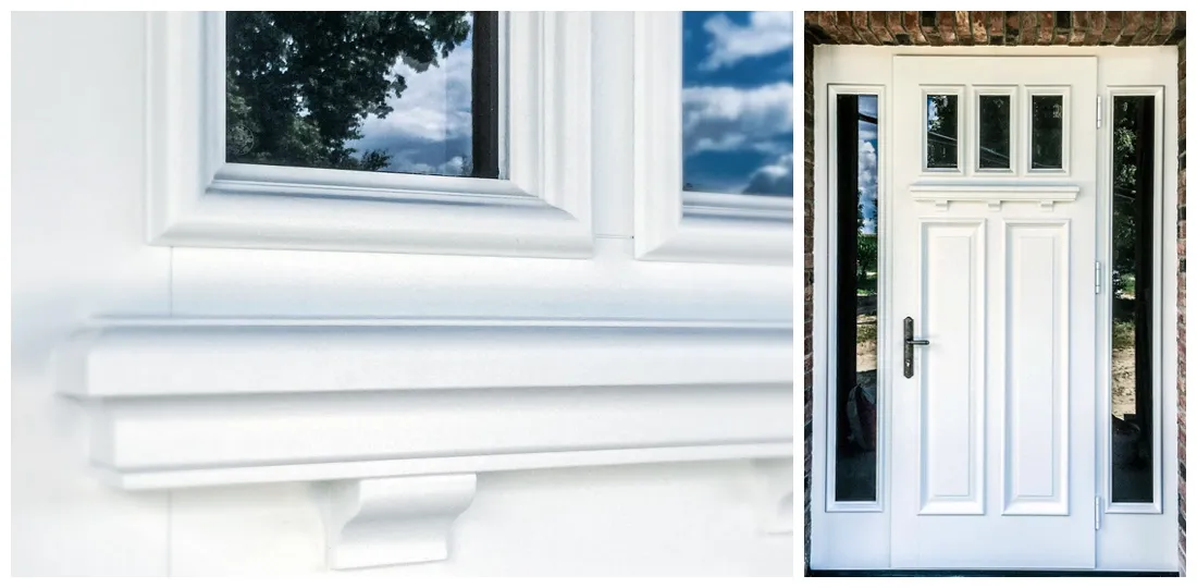 Drzwi białe zewnętrzne drewniane