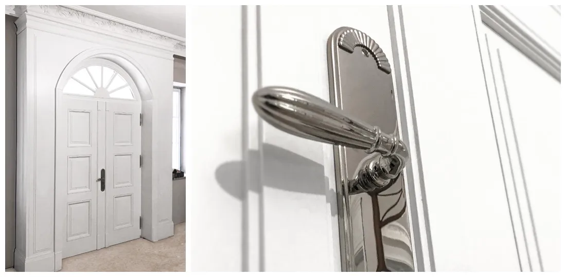 Drzwi białe łukowe