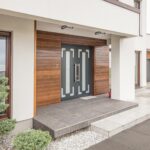 Drzwi nowoczesne szare zewnętrzne